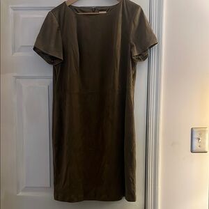 Chico's Brown Sheath Midi Dress Short Sleeve